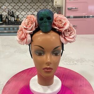 Skull bride/ widow headband